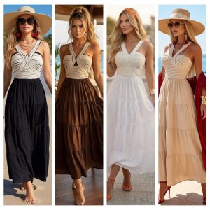 VESTIDO CON APLICACIÓN DE CORDON EN RELIEVE