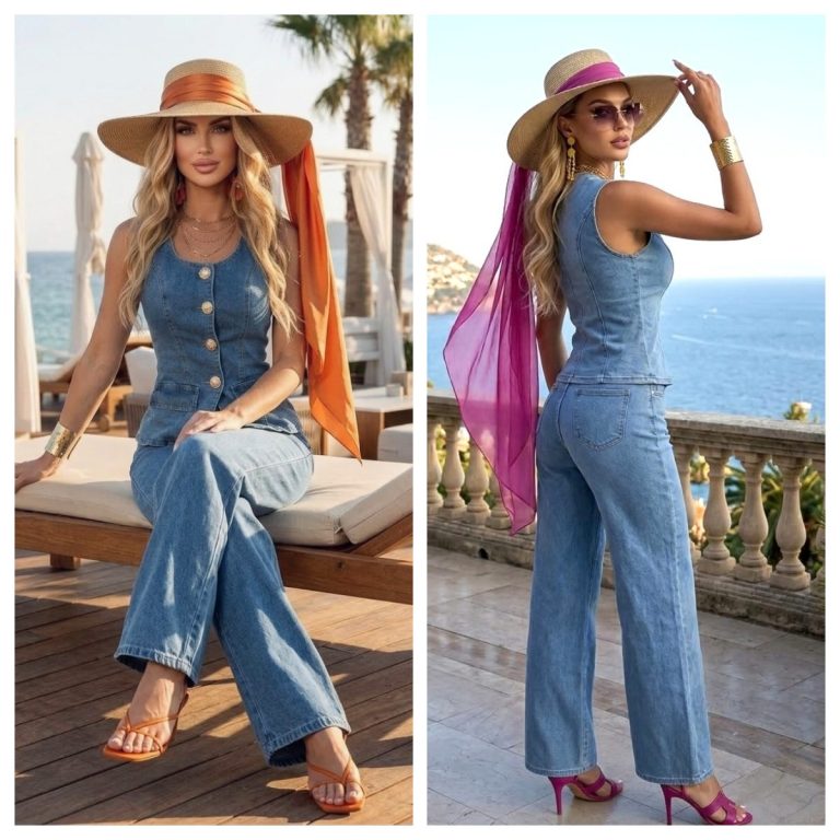 CONJUNTO DENIM GOLDEN ROSE