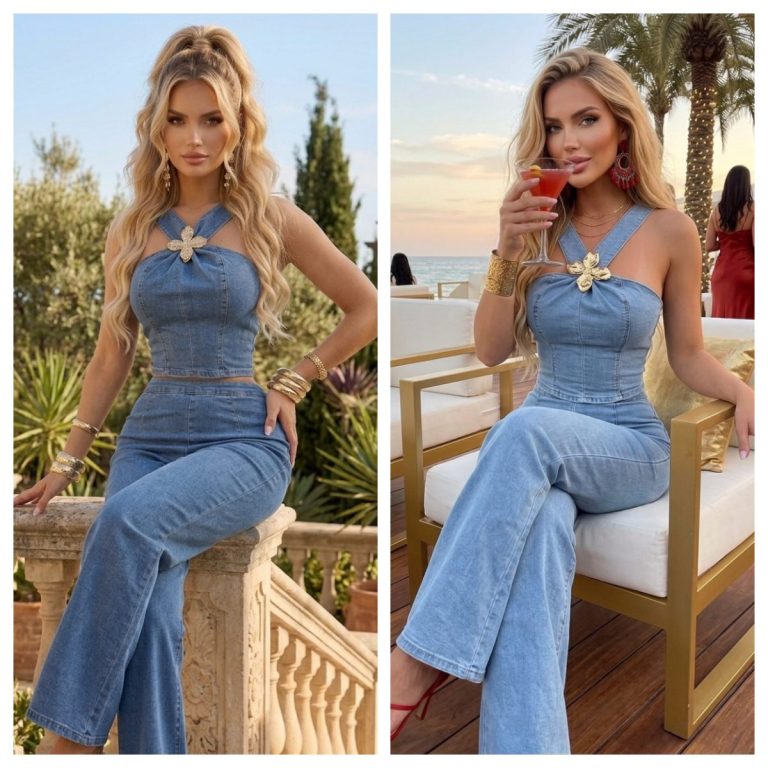 CONJUNTO CON TOP HALTER