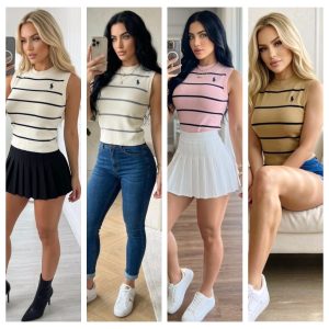 BLUSA SIN MANGAS DE RAYAS