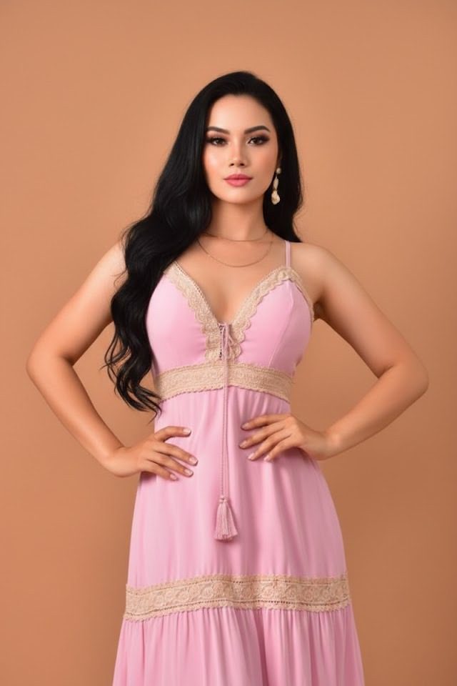 MAXIVESTIDO FRESCO TIRA BORDADA