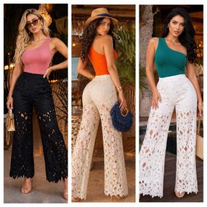 PANTALON DE ENCAJE TIPO GUIPUR