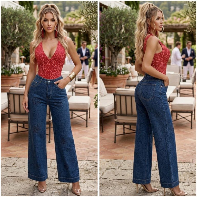 JEANS ESTAMPADO FLORAL
