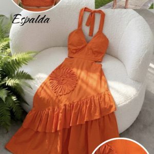 VESTIDO FRESCO MIDI CUT OUT