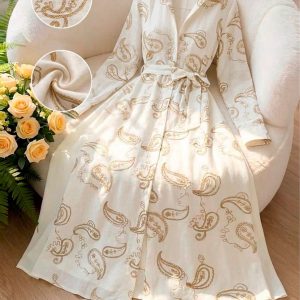 VESTIDO CAMISERO CON DETALLES BORDADOS