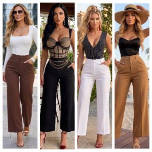 PANTALON ELEGANTE RECTO AL TOBILLO