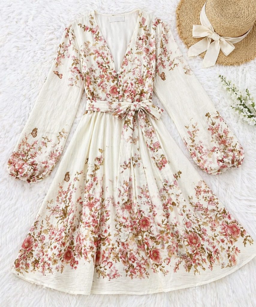 VESTIDO CORTO ELEGANCIA FLORAL