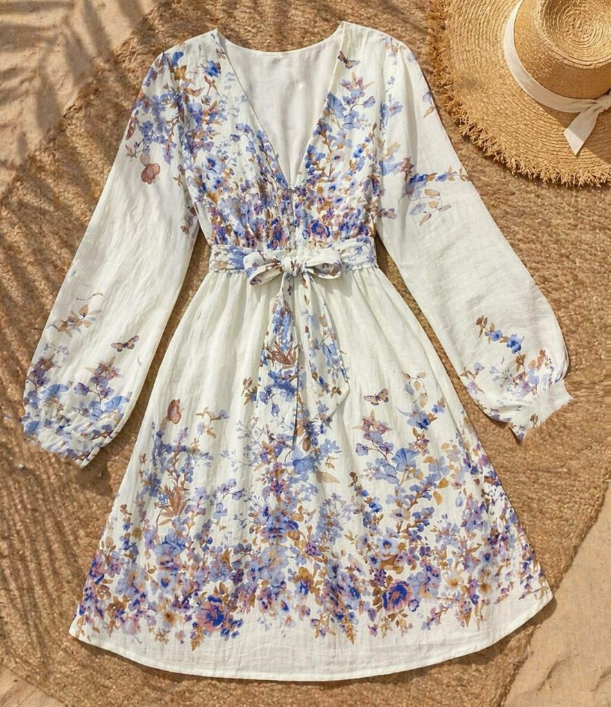 VESTIDO CORTO ELEGANCIA FLORAL