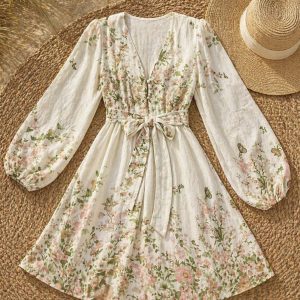 VESTIDO CORTO ELEGANCIA FLORAL