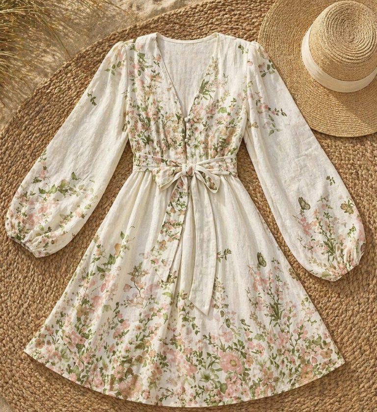 VESTIDO CORTO ELEGANCIA FLORAL