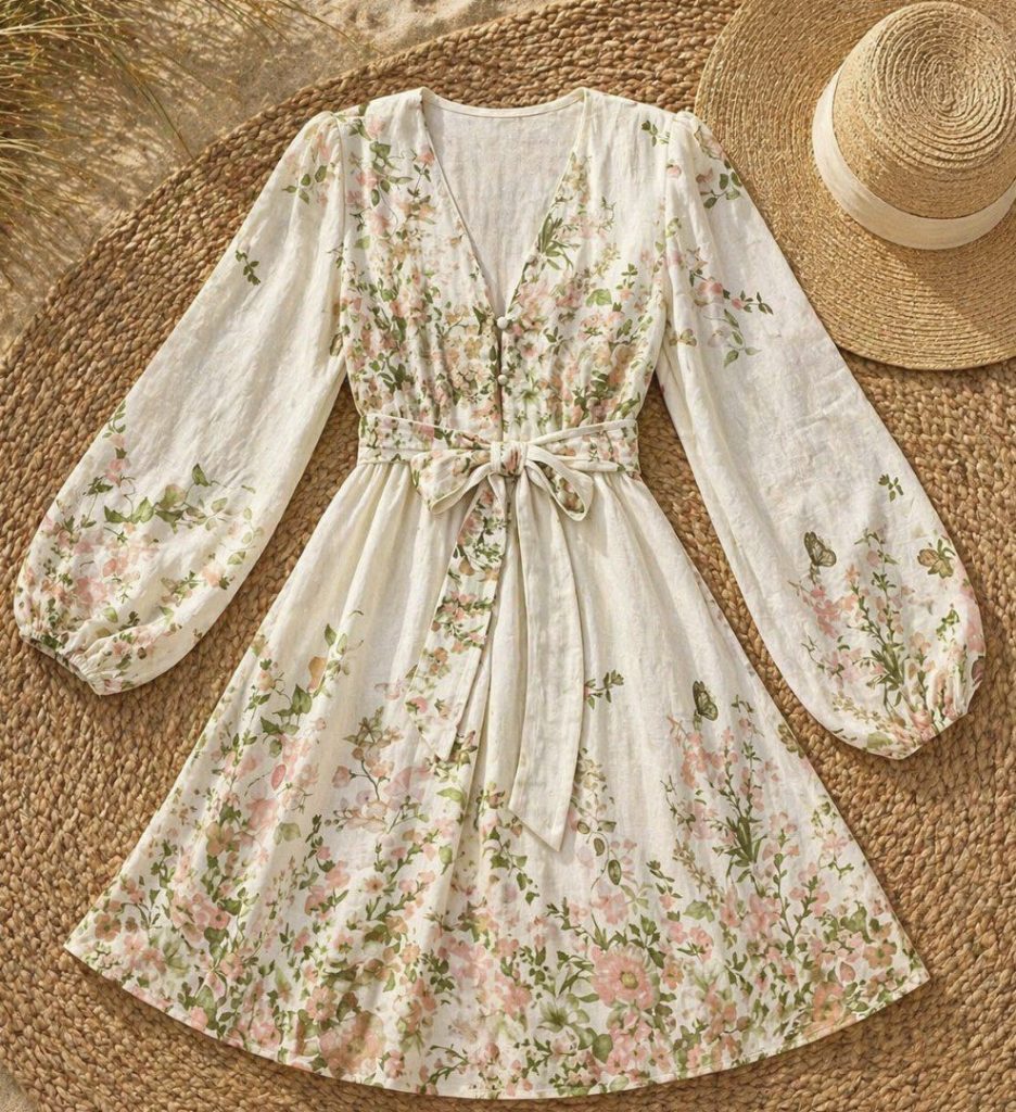 VESTIDO CORTO ELEGANCIA FLORAL