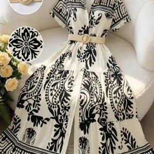 VESTIDO CAMISERO MANGA CORTA