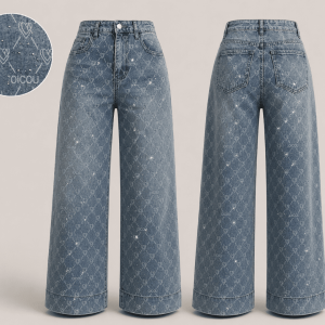 JEANS PEDRERÍA ESTAMPADO CORAZON