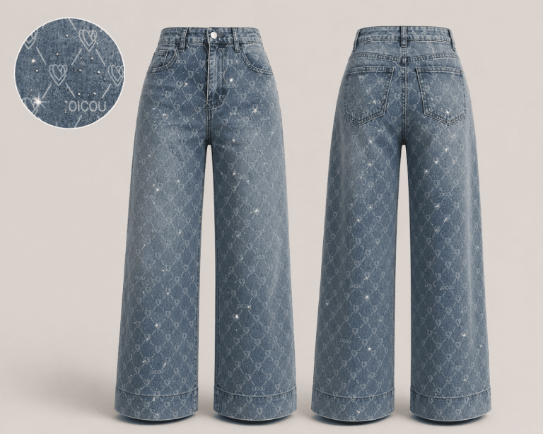 JEANS PEDRERÍA ESTAMPADO CORAZON