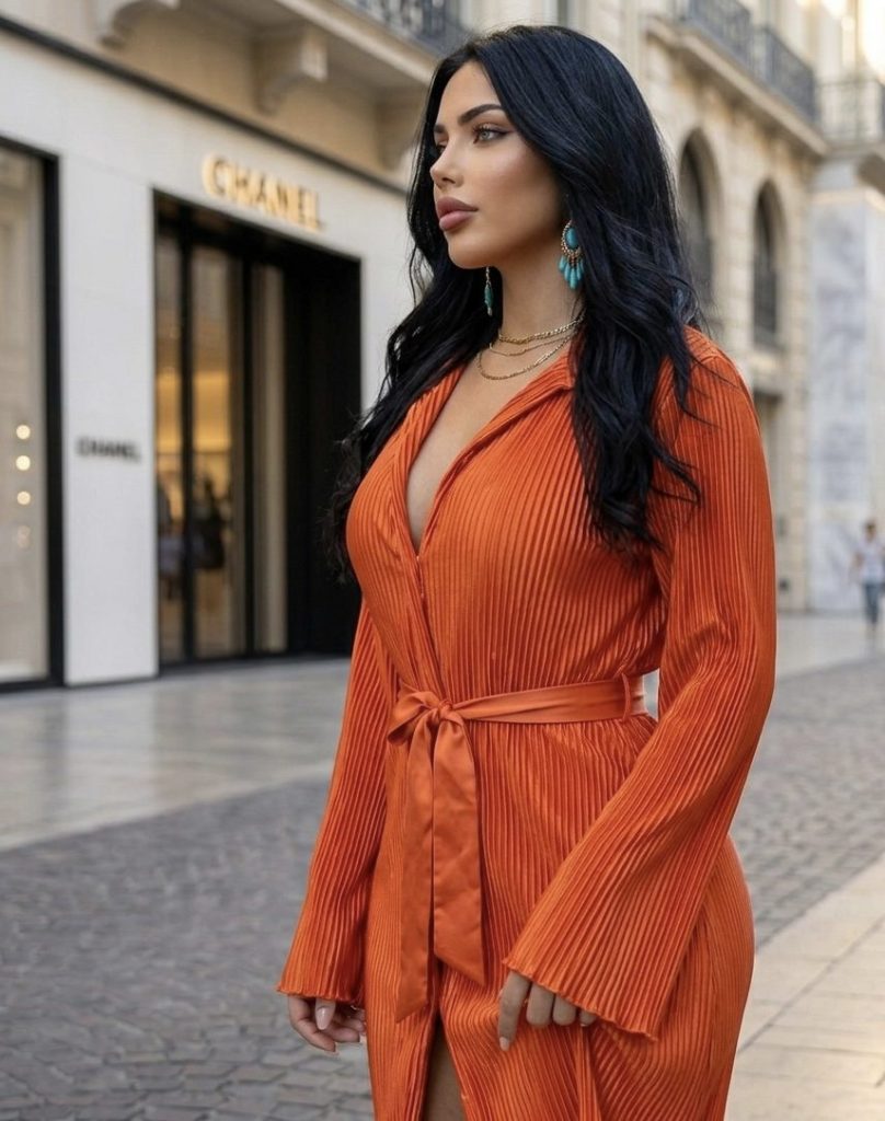 VESTIDO CAMISERO PLISADO SATINADO