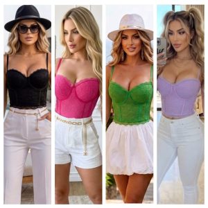 TOP TIPO BUSTIER DE ENCAJE