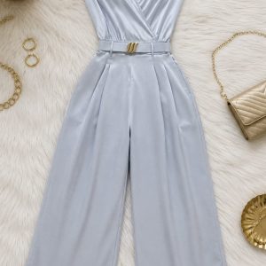 PALAZZO SATIN CON CINTURON