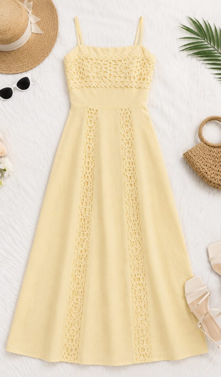 VESTIDO PANELES BORDADOS