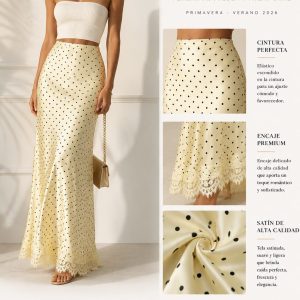FALDA LUNARES DE SATIN