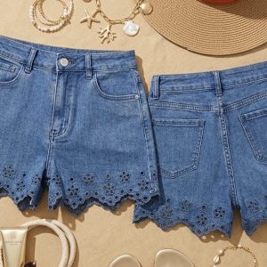 SHORT MEZCLILLA DETALLE CALADO