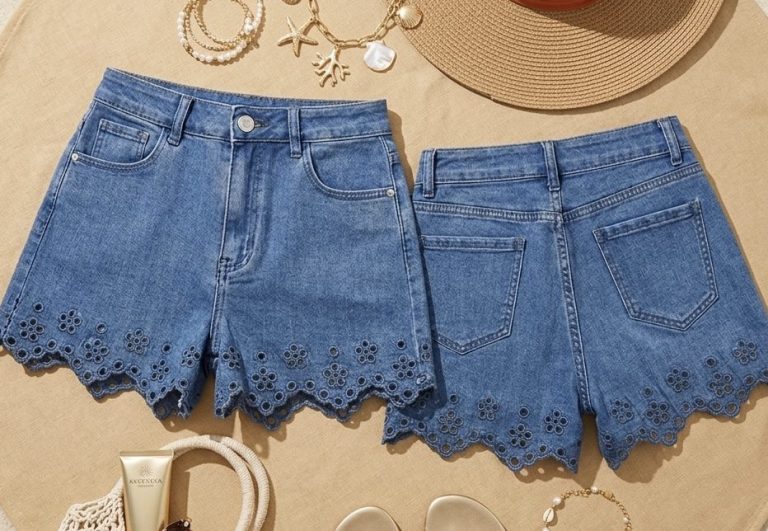 SHORT MEZCLILLA DETALLE CALADO