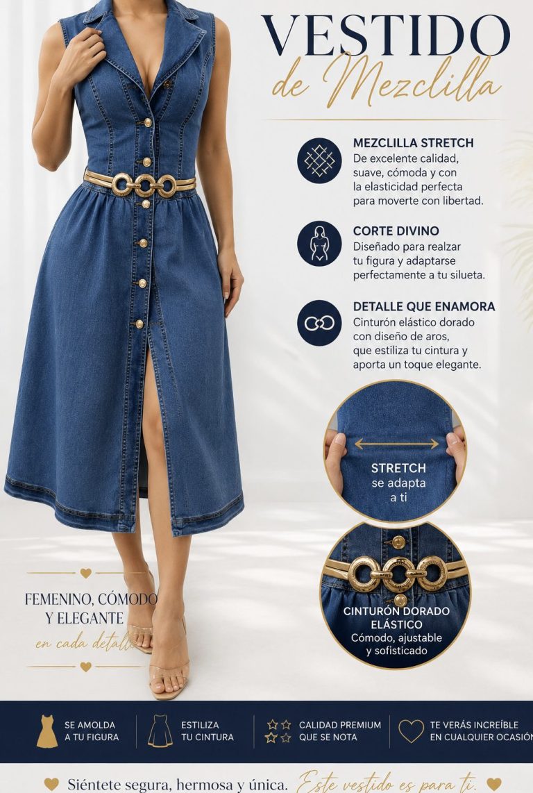 VESTIDO CAMISERO DENIM CON CINTURON