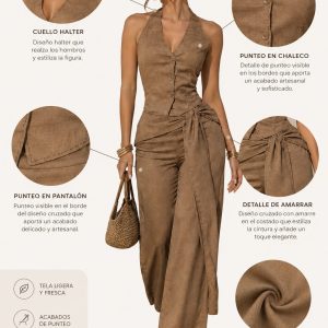CONJUNTO HALTER PUNTADAS