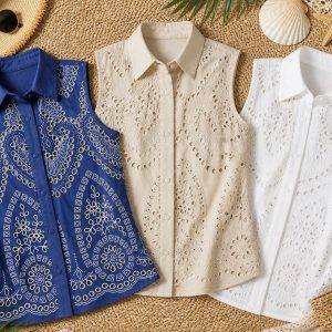 BLUSA BOTONADA CALADA