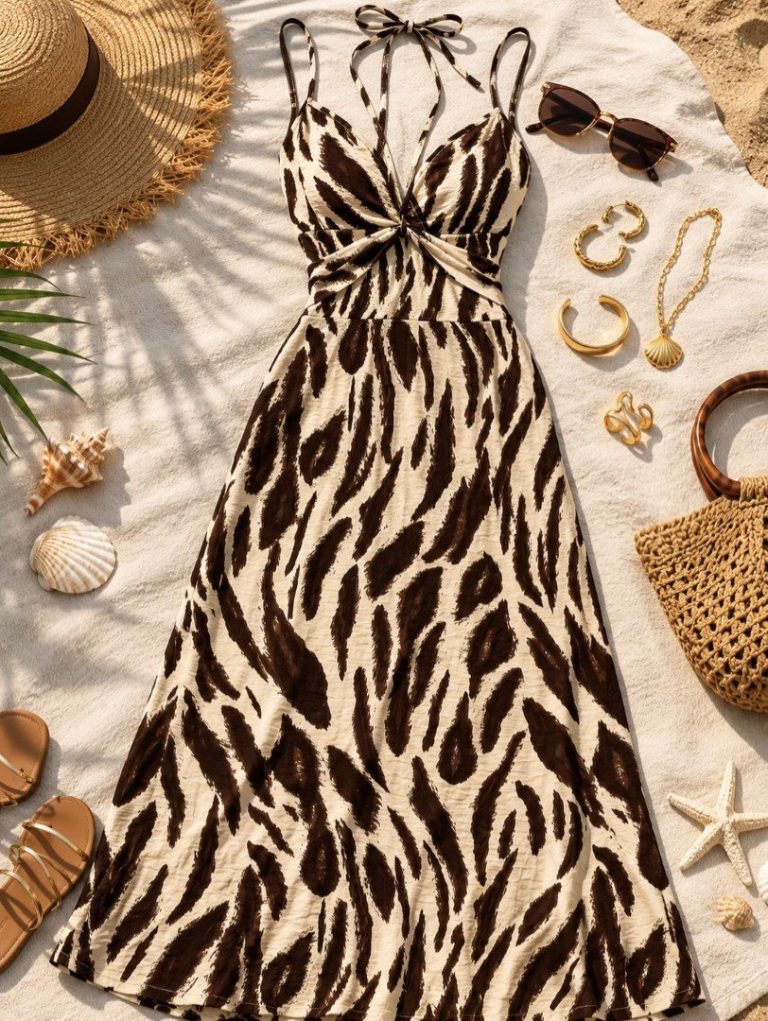 MAXIVESTIDO TIPO ZEBRA PRINT