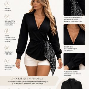 CAMISA CRUZADA CON MASCADA
