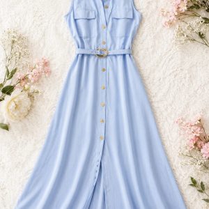 VESTIDO LARGO CAMISERO
