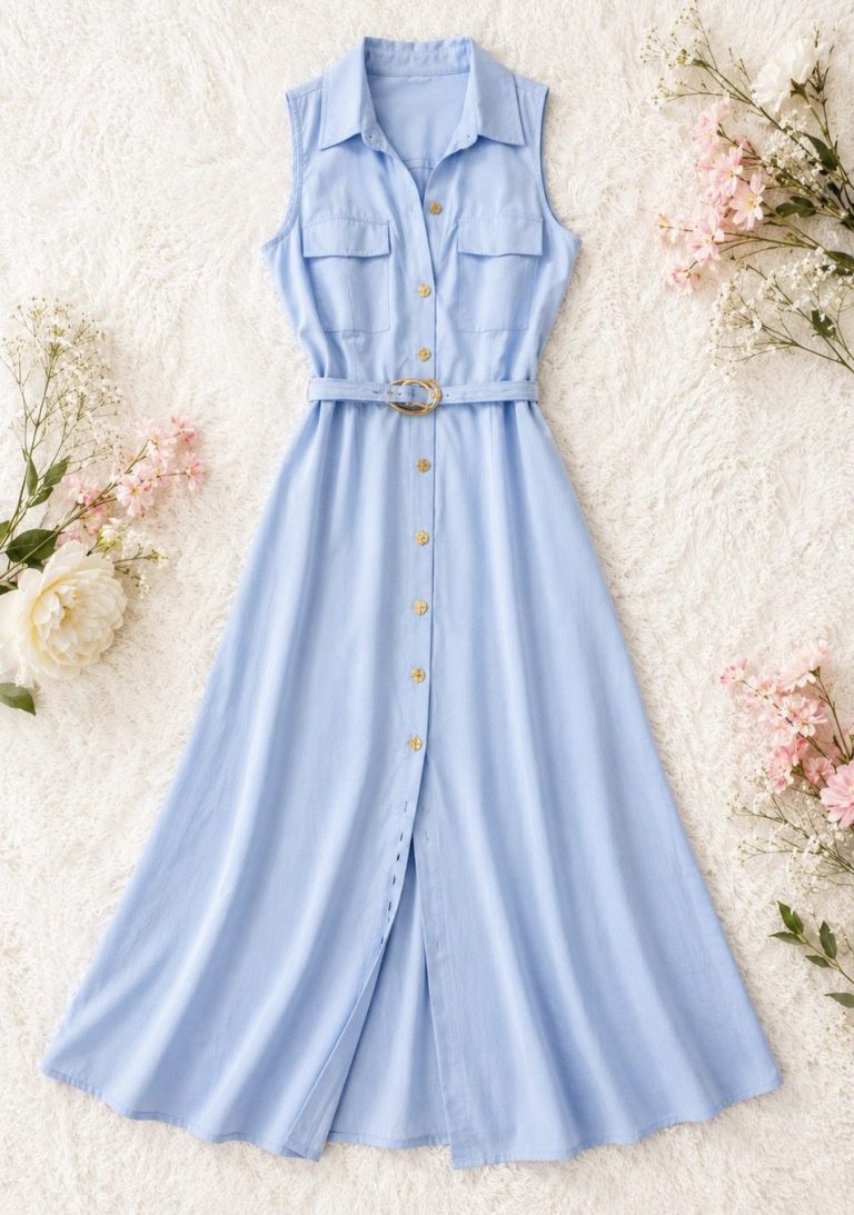 VESTIDO LARGO CAMISERO