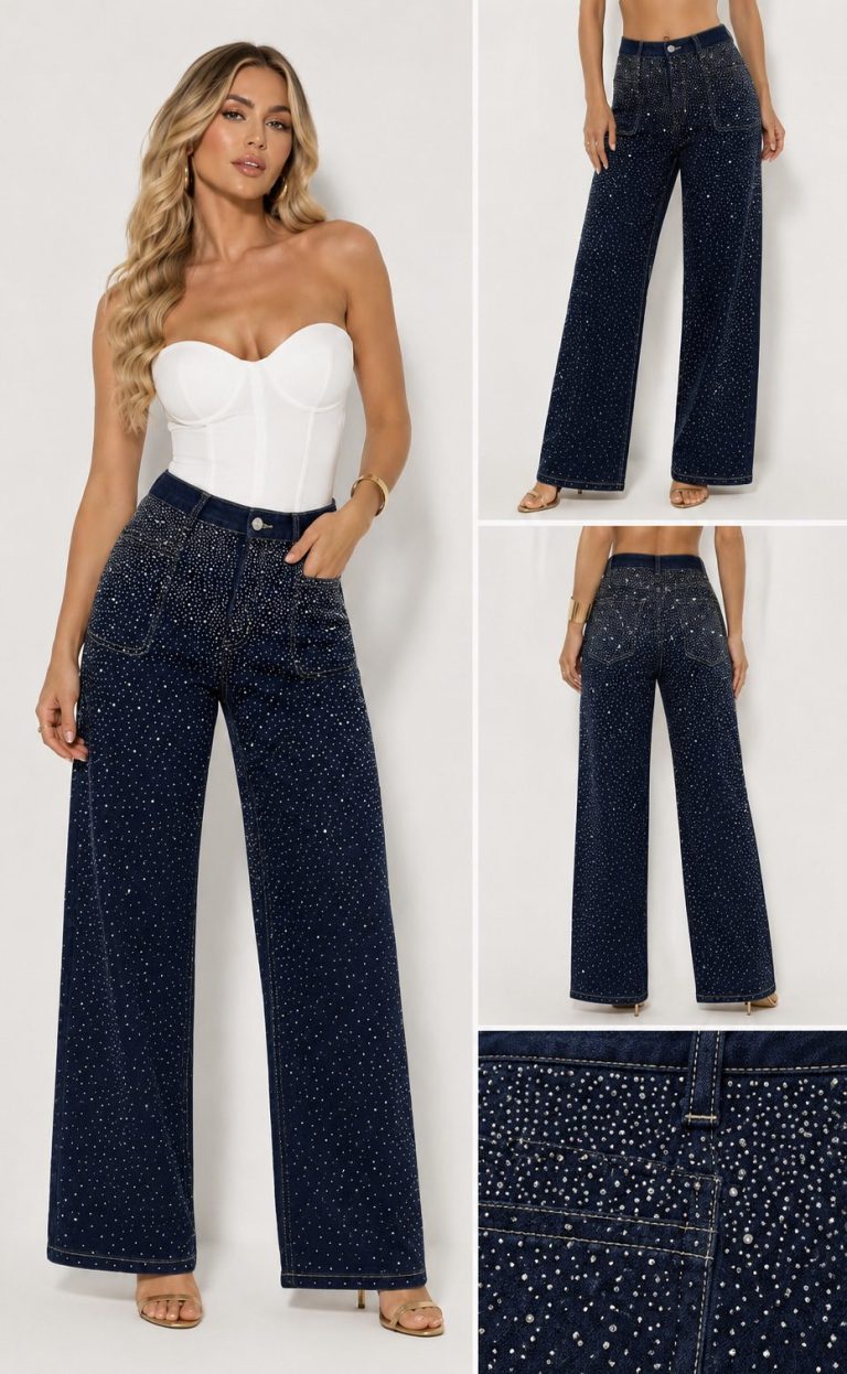 JEANS PEDRERÍA CON BOLSILLOS
