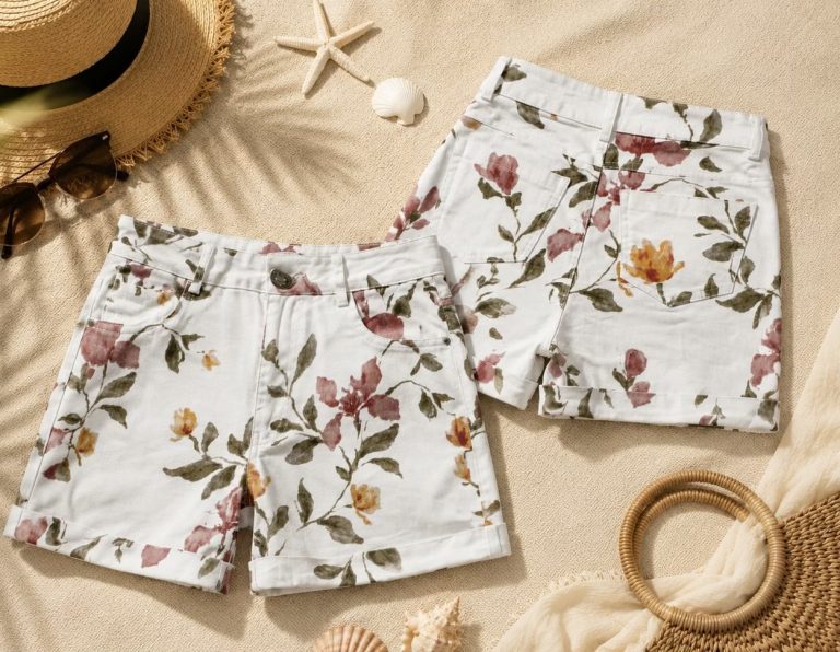 SHORT FLORAL DOBLADILLO
