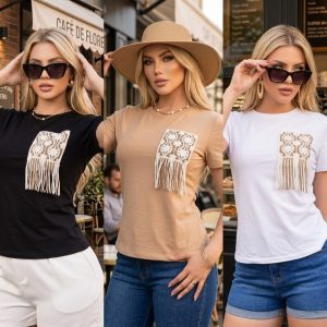 BLUSA  BORDADO CON COLGANTES