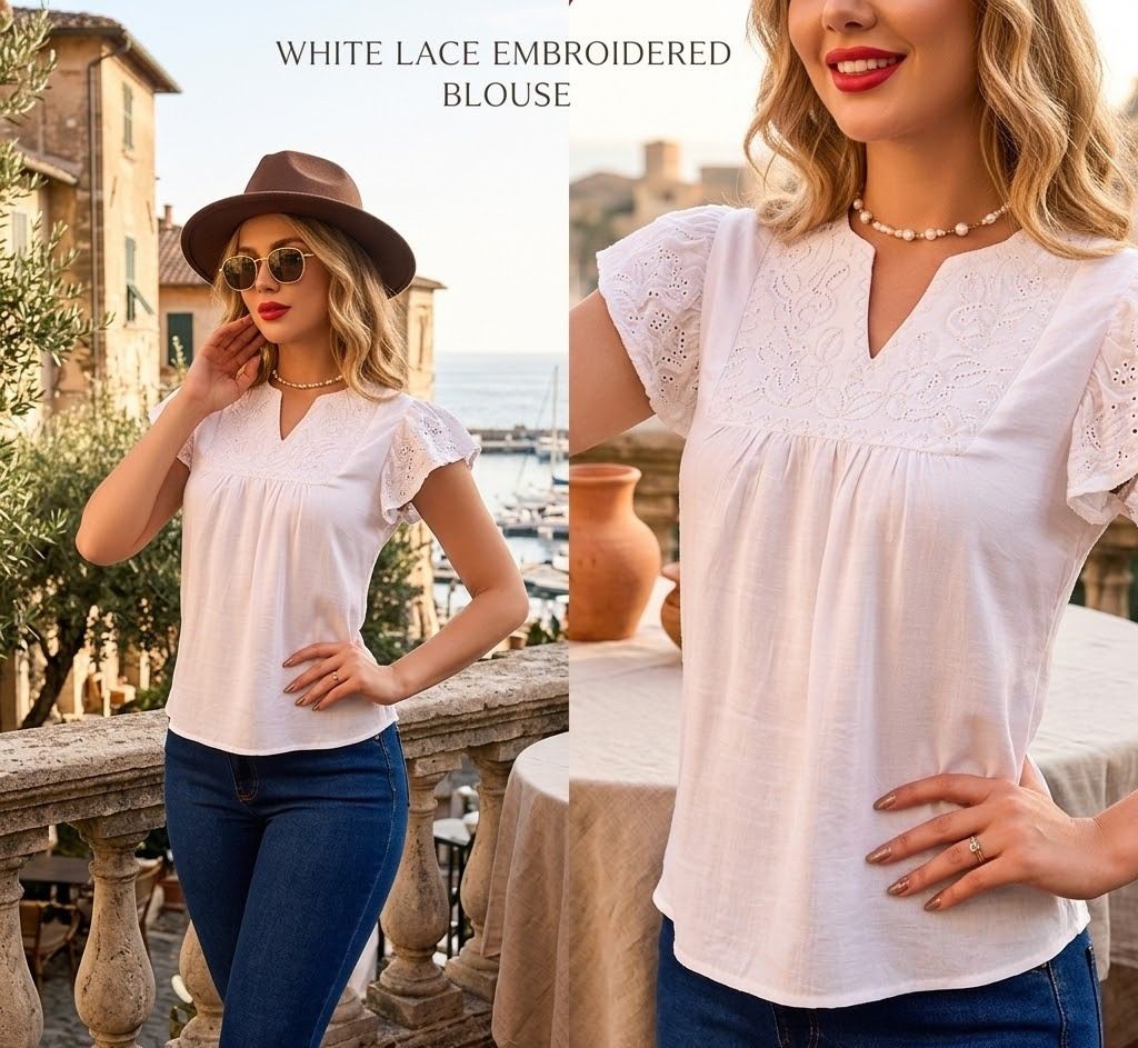 BLUSA MARIPOSA CON BORDADOS