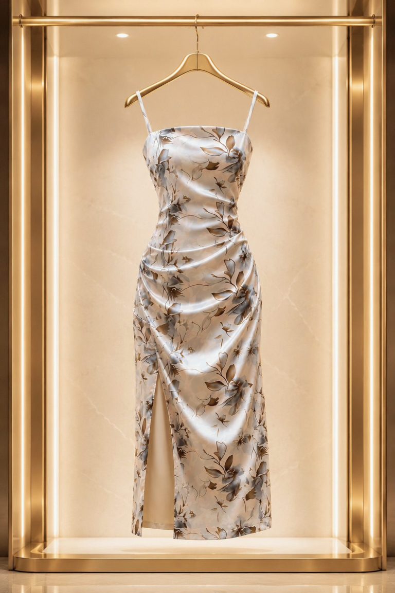 VESTIDO MIDI FLORAL