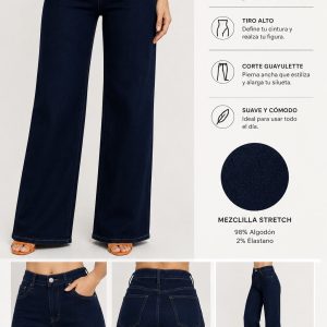 JEANS WIDE LEG MEZCLILLA CLÁSICA