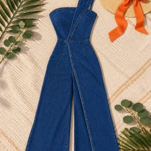 PALAZZO DENIM ASIMETRICO
