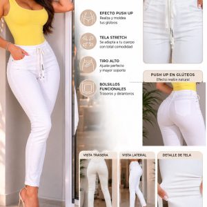 JEANS SKINNY PRETINA ELÁSTICA