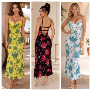 VESTIDO LARGO FLORAL DE ESPALDA ABIERTA