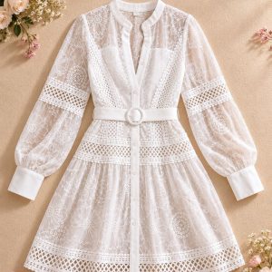 VESTIDO CORTO DE ENCAJE