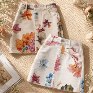FALDA MINI FLORAL BRILLANTE