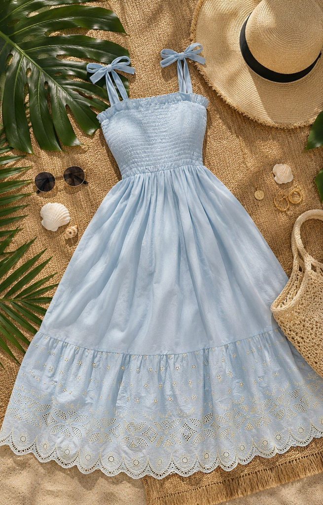 VESTIDO LARGO TIRANTES LAZO