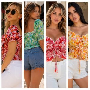 BLUSA FLORAL FRUNCIDA