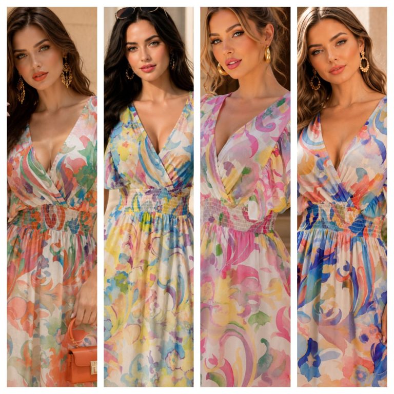 MAXI VESTIDO FLOREADO ACUARELA