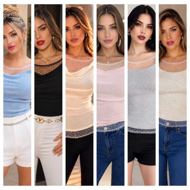 BLUSA CANALE CON TUL DE LUNARES