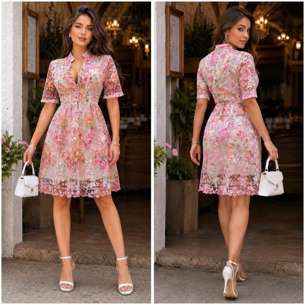 VESTIDO BELLEZA FLORAL GUIPUR