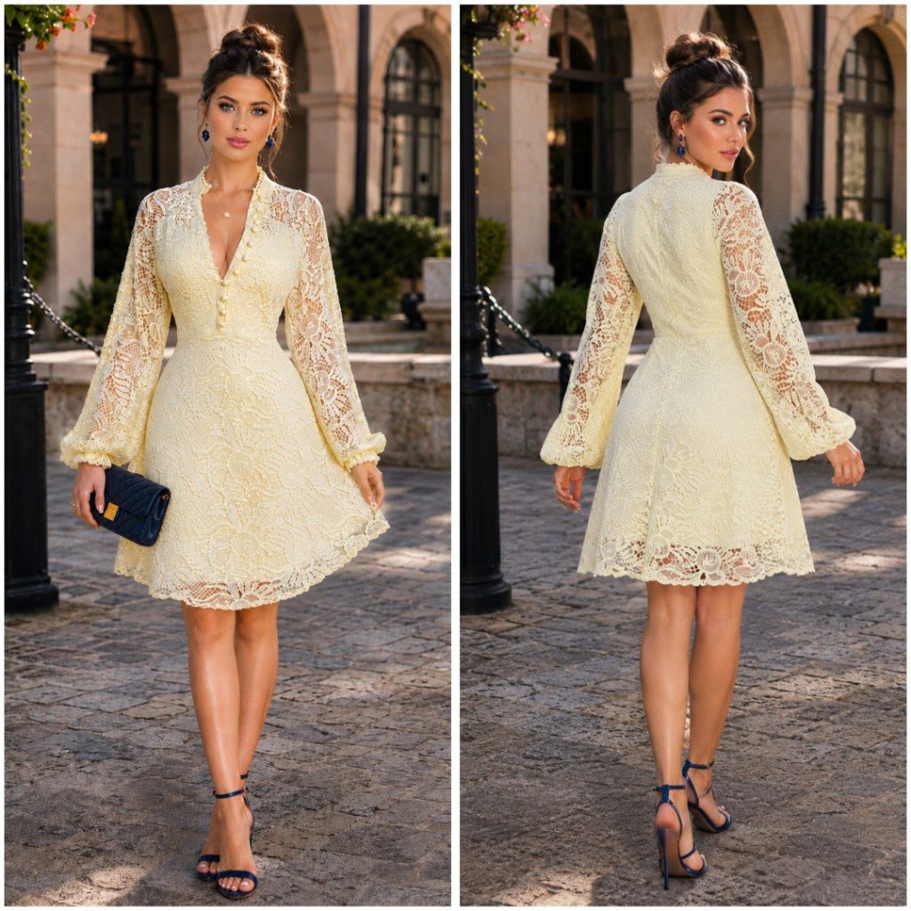 VESTIDO CORTO DE GUIPUR
