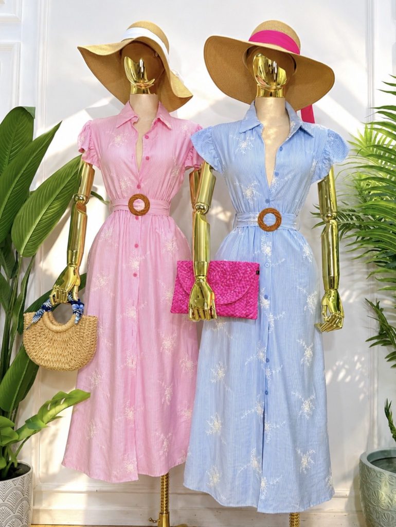 VESTIDO LARGO BORDADO CON CINTURON